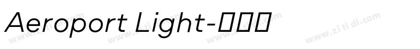 Aeroport Light字体转换